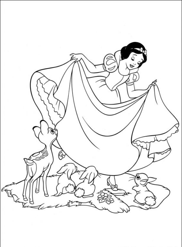 Раскраска «Белоснежка»